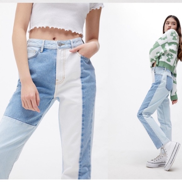 PacSun Denim - Pacsun colorblock two tone mom denim jeans pants